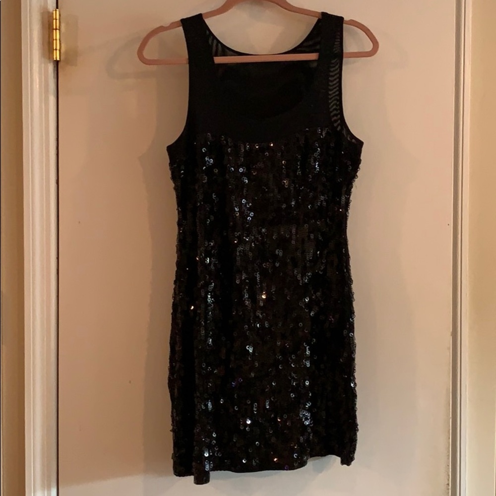 Black sequin dress